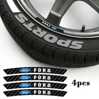 4Pcs Carbon Fiber Car Styling Wheel Hub Decoration Stickers For Ford Focus MK4 Puma Mondeo MK5 Kuga MK2 Fiesta ST Line fusion