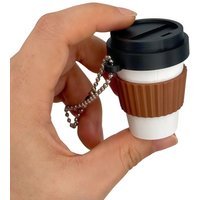 Portable 3D Printed Clicker Key Chain Food Funny Simulation Finger Button Pendant Sensory Fidget Coffee Calming Keychain Kids