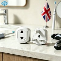 EU 2 Pin to 3 Pin UK AC Power Shaver Toothbrush Plug Adapter Converter Durable for Travel