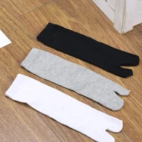 Bamboo Japanese Men and Women Summer Fiber Two Finger Socks Black Kimono Flip Flop Sandal Split Ninjia White Tabi Toe Socks
