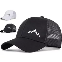 Unisex Mountain Range Embroidery Baseball Net Caps Adjustable Casual Hats Spring and Summer Outdoor Sunscreen Hat