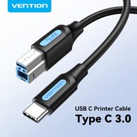 Vention USB Printer Cable USB Type-C to USB Type B 3.0 Cable for MacBook Pro/Air HP Canon Dell Type C Printer Scanner Cord