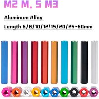 10Pcs/lots M2 M.5 M3 Hex Hexagon Aluminum Alloy Anodised Female Threaded Standoff Spacers Nuts Length 6/8/10/12/15/20/25/30~60mm