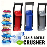 16oz Metal Can Crusher - Wall-Mounted Aluminum Recycling Machine for Soda and Cans, Includes Freestanding Installation Type