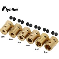 4pcs/lot Hexagon Coupling 12mm Tire Connector Coupling 2mm/3mm/4mm/5mm/6mm/8mm Hex Adapter for RC Cars Parts