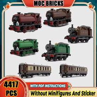 Railway Train Model Model Moc Building Bricks Tank Engine Sets Technology Modular Blocks Gifts Christmas Toys DIY Sets Assembly