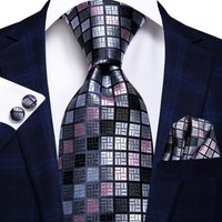 Hi-aught-Bouton de manchette à carreaux gris pour homme, bouton de manchette Handky, cadeau de la présidence masculine, mode, fête d'affaires, livraison directe, nouveauté, mariage