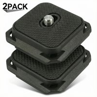 2pcs Arca Swiss Quick Release Plate 38mm Square Camera Mount Adapter with 1/4 Screw for Peak Design Capture Clip V3 Tripod