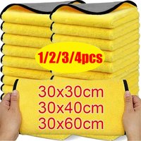1/2/3pcs Double Sides Car Microfiber Cloths Super Absorbent Washing Drying Cleaning Towels Auto Detailing Towel Rags Clean Tool