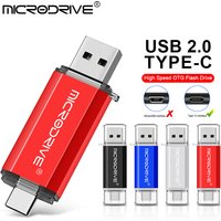 TYPE-C USB Flash Drive 128GB Real Capacity Pen Drive 64GB Memory Stick 16GB Creative Business Gift Red U Disk Blue 32G