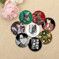 Levi Ackerman/Eren Jaeger/Armin Arlert Anime Cartoon Badge Anime Cosplay Enamel Pins for Backpack Clothes Gifts Accessory