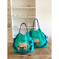 New Style Women's Shoulder Bag with Japanese-Style Embroidered Swan Pattern, Large Capacity Commuter Bag, Portable Shopping Bag, Lightweight and Foldable, Suitable for Shopping and Leisure