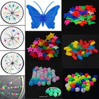 AliExpress 25/35Pcs Colorful Safety Kids Clip Bicycle Round Multi-Color Love Heart Stars Wheel Bike Accessories Decoration Bead Spoke Beads