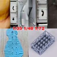 Diorama Scale Model Kit Hobby Tools Stencil Universal Template Decoration Footprint Handprint Fingerprint Palm Print 1/35-72