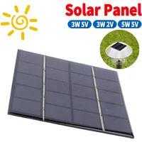 3W 5V Solar Cell Panel Solar Panel Charger Photovoltaic Cells for Solar Light for 3.7V Battery 3-5V Battery/Phone Charger