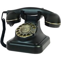 Retro Telephone, Black Corded Telephone,Decorative Rotary Dial Telephone Set, Analog Landline Phone for Home/Office/Hotel/School