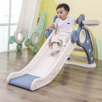 Trampolines Slide Foldable Kids Slide Toddler Baby Indoor Home Playground Plastic Small Preschool Playset Safe Non Slip Steps