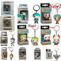 FUNKO Pocket Keychains One Piece Chopper Roronoa. Zoro Luffy Law Luffytaro Nami Ace Yamato Cartoon Anime Action Figures Toys