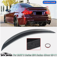 For BMW E90 MP Style Spoiler ABS BLACK Material 3 Series E90 M4 Style Spoiler carbon wings PSM Style 2006-2012