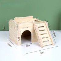 New Wooden Hamster Villa Easy to Install Chewable Seesaw Swing Cage Accessories Durable Small Pet Activity Pet Supplies