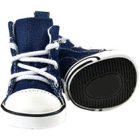 High Quality 4PCS/Set Pet Shoes with Adjustable Drawstring Waterproof Puppy Pet Dogs Boots Canvas Dirt-proof Pet Supplies Pets