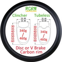 700C Road SL 25mm Wide Carbon Rim 30/35/40/45/50/55/60mm Deep Disc or Basalt/High TG Carving V Rim Brake 16 18 20 21 24 28 32H