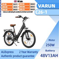 Cheevalry C26 Pro 250W Motor City ebike E-bike Electric Bike for Adults 26 Inch 36V 20Ah Battery Electric Bike for Men and Women