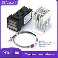 REX-C100 PID Temperature Controller K Type Single Input Digital Display Thermostat AC110V-240V Relay SSR Output 400℃