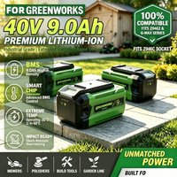 40V 9,0Ah Schnelllade-Lithium-Ionen-Akku für Greenworks, kompatibel mit Greenworks 29462 29472 29282 G-MAX GMAX Gartenwerkzeugen
