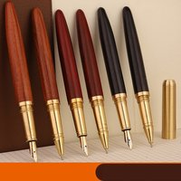 Natural Wood Fountain Pen F Nib Handmade Luxury Elegant Pen Stationery Business Office Gift Writing School Supplies Decoration