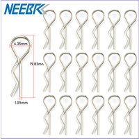 NEEBRC 25/50PCS Metal R-type Cotter Pins R Buckles Wave Latch Bolt RC Body Clips Car Model Accessories Truck Buggy Shell Parts