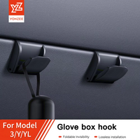 YZ For Tesla Model 3/Y/YL Highland Juniper Concealed Glove Box Hook Holder Umbrella Bag Storage Holde Interior Modification
