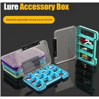 Fishing Tackle Box Micro-magnetic Multi-compartment Layered Layout Portable Hooks Sinkers Fake Bait Storage Organizer Case