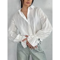 CGC New 100% Cotton Women Blouse Korean Popular Clothes Casual Loose Long Sleeves Shirts Turndown Collar Elegant Blouses Top