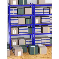 Adjustable Height Layout 5-Tier Heavy Duty Shelf 875kg Boltless Metal Rack Tool Free Assembly for Garage Warehouse Storage