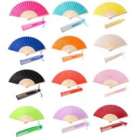 20/80 Pcs Personalized Wedding Handmade Silk Fan Wedding and Party Gift Custom Gifts With organza bag mariage abanicos para boda