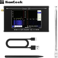 HAMGEEK SDR Dreamkit V2D 100KHz-2800MHz All Band Radio Portable Radio Receiver with 5.3MHz Bandwidth 4" Screen for PC