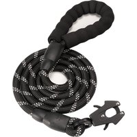 Heavy Duty Polyamide Training Dog Leash with Reflective Stripes - Tactical Frog Quick Release Clip, Locking Mechanism for Small,