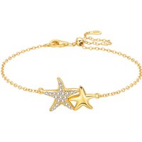 CYCUFF S925 Sterling Silver Adjustable Starfish Ocean Bracelet Chain Link Women Bracelet Jewelry Party Trendy Anniversary Gift