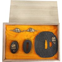 Ghost Tsuba Guard-Set, Japanese Samurai Sword, Brass Material, Fuchi Kashira Menuki,Katana Sword Accessories