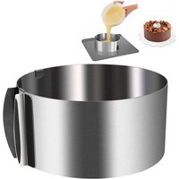 Leeseph Cake Mold Ring - Adjustable Round 6 to12 Inches Stainless Steel Baking Rings Cake Baking Supplies for Baking Pastry