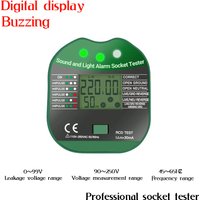 MS5902 Digital Display Buzzing Socket Tester Voltage RCD Test Smart Detector Ground Zero Line Polarity Phase Check EU US UK Plug