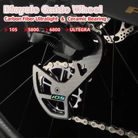 LTWOO-Roue de poulie en fibre de carbone pour vélo, roulement en céramique, collier de dérailleur arrière, roue de guidage pour Shimano 105, UT, Ultegra, Hatchace