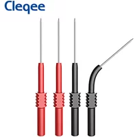 Cleqee P5009 4pcs Flexible Test Probes Multimeter Non-destructive Puncture Probe Soft PVC Insulated Piercing 1mm Needle