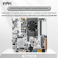 CWWK 6-bay 10G NAS N100/N150/Dual X550 2.5G Dual 10G Ethernet Ports + 10G/6*SATA3.0/Single DDR5 + 3*NVMe NAS Motherboard