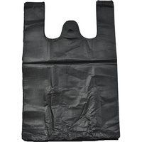 80pcs Thickened Black Plastic Bag Vest Storage Bag Takeaway Shopping Packing Garbage with Handle Bag Kitchen Living Room Clean