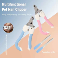 Stainless Steel Pet Nail Clipper Set With Nail File Portable Paw Trimming Tool Cat Dog Claw Cutter Pet Grooming Cleaning Care