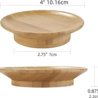 Reusable Bamboo Cup Lid for Red Wine and Food Platters Packaging with Splash-proof Function Bamboo Cup Lid Coasters 10.16*7cm