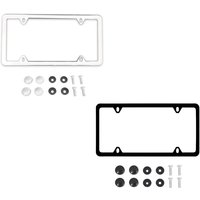 XCLPF OBEY YOUR LUXURY License Plate Frames, 1 Pc 4 Holes Slim Stainless Steel License Plate Frame + Chrome Screw Caps