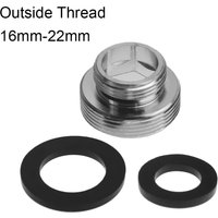 18/20/22/24mm To 22mm With Washer Metal Male Female Saving Tap Aerator Connector Bathroom Accessories Kitchen Faucet Adapter Set